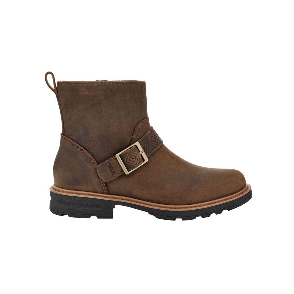 TEVA Bison Rowena Block Heel Waterproof Trek Trail Hike Buckle Booties 6.5